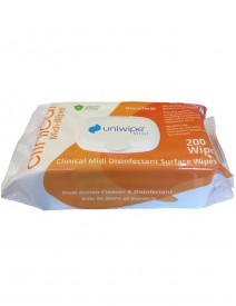 Pack of 200 Uniwipe Dual Action Wipes